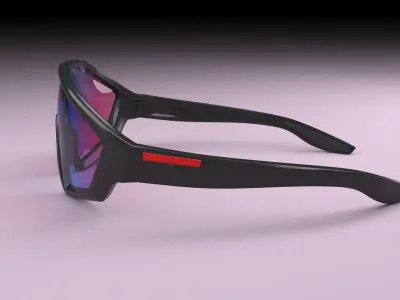 Prada Active PS 10US sport sunglasses  Low-poly 3D model