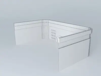 sdfg reception desk Free 3D model