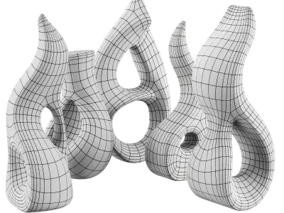 Decor statue Low-poly 3D model