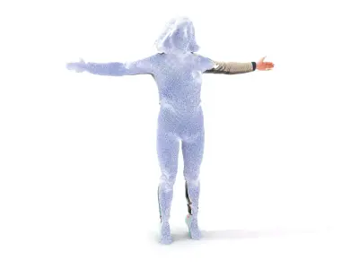 Sleek Silver Spacesuit model pack Low-poly 3D model