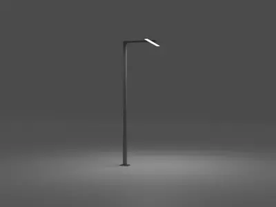 Low-poly Modern Street Light  Free low-poly 3D model