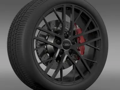 Audi R8 LMX  2014 wheel 3D model