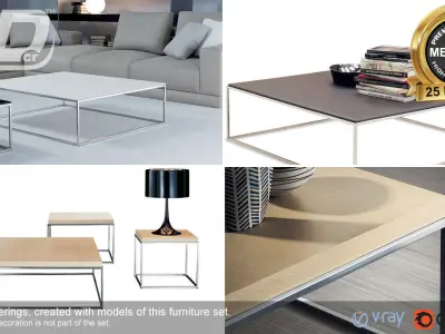 Mega Table Set Vol2 3D Model Collection