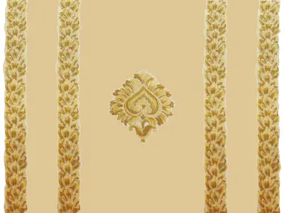 Baroque gold sofa by Modenese 3D model