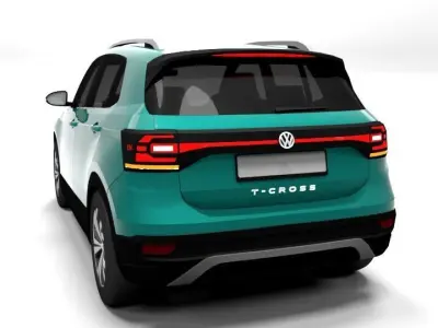 VW T-CROSS LOWPOLY Low-poly 3D model