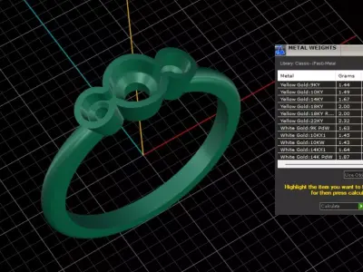 ring woman  3D print model 70