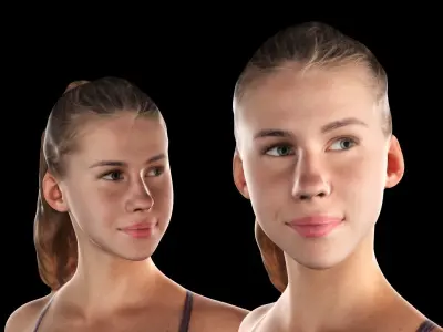 Woman sport 28 Low-poly 3D model