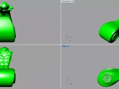 Fancy couch for car  3D model