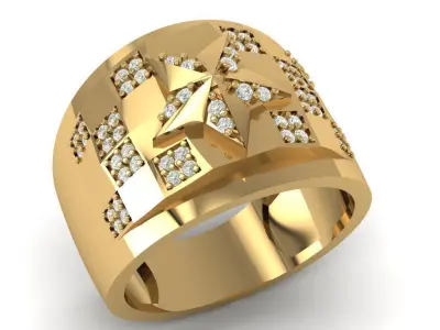 Star ring  Free 3D print model