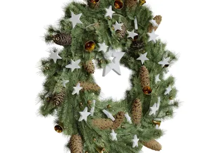 Christmas wreath 4 3D model