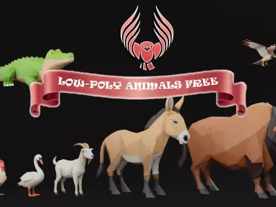 Lo Polly animals FREE Free low-poly 3D model