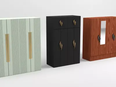 Luxury Wardrobes Collection Low-poly 3D model