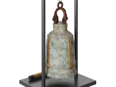 Rattanakosin period temple bell decoration 3D model