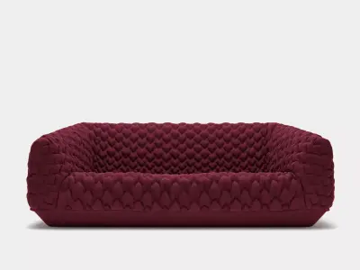 2 seater couch with buttons 3D model