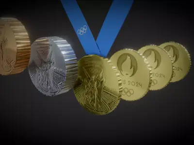 Philippe Starcks Paris Olympics Medals Concept 3D model