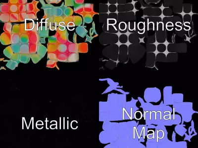 Vibrant Puzzle Cube model pack Low-poly 3D model