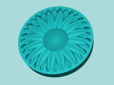 Sunflower 10 - Silicone Mold Maker - Template 3D print model
