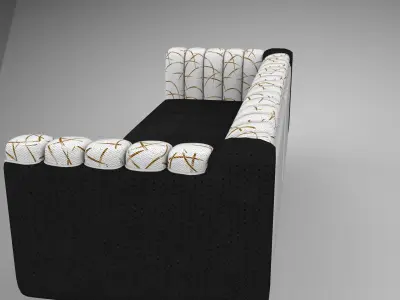 The Aurora Luxe Sofa 3D model