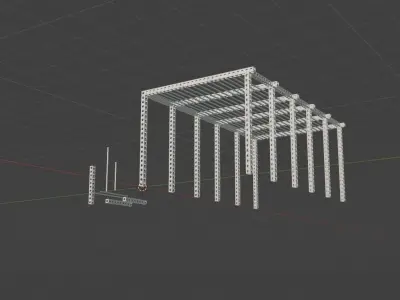 Truss System with LED Lighting  3D model