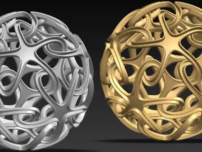 Interlinked Star Geometry 3D print model