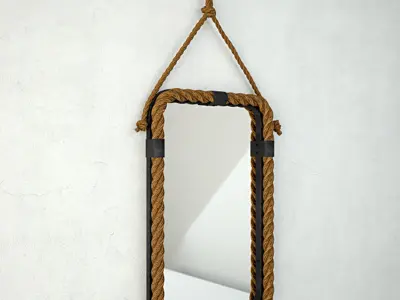 Rope Frame Wall Mirror 3D model