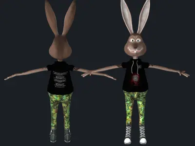 Rabbit Gustaf Low-poly 3D model