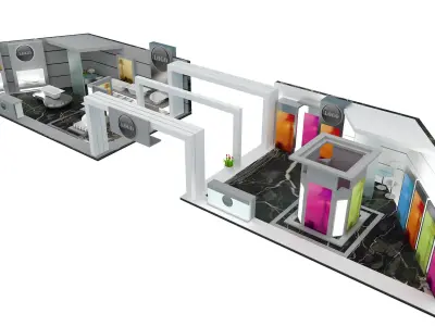 Booth Exhibition Stand a535a 3D model