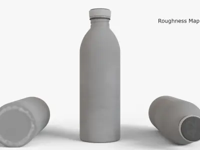 Stainless Steel Water Bottle 3D model buy