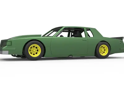 Vintage NASCAR race car Scale 1 to 25 3D print model