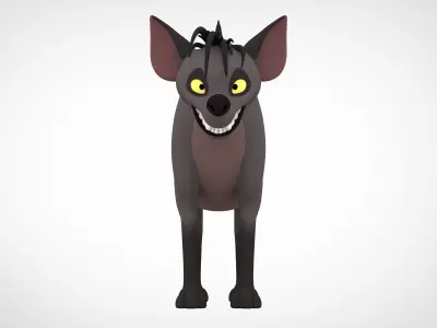 Shenzi cartoon hyena 3D model