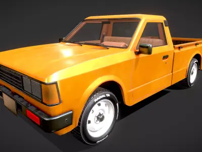 Datsun 720 Pickup Truck Low-poly 3D model