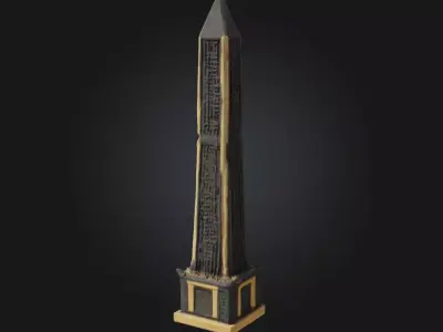Obsidian Obelisk  Dark Elegance in Volcanic Stone 3D model