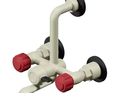 PVC Shower Tap 3D model