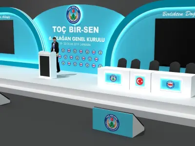 Launch Stage Decor 092 3D model