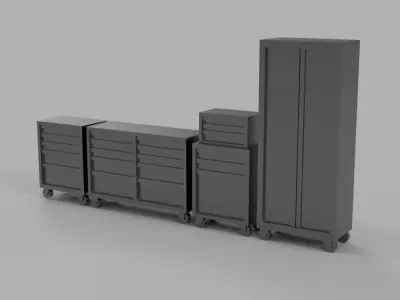 Pack Tool Storage Garage -  Scale 1-43 - Diorama - 3d print 3D print model