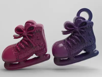 Skate shoe christmas cookie decor  3D print model