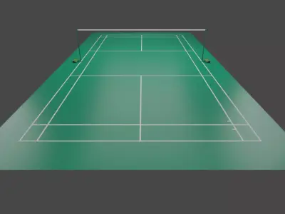 Principled BSDF Badminton court 3D Low-poly 3D model