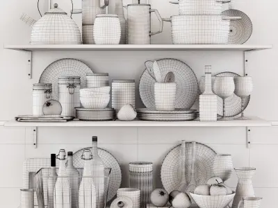 Kitchen Decorative set 025 3D model