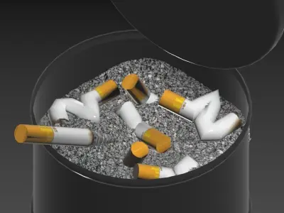 Car ashtray 3d Model Low Poly Low-poly 3D model