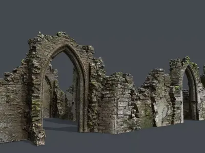 old ruins Low-poly 3D model