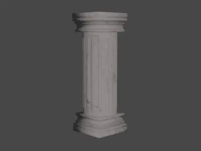 Roman style pillar Free low-poly 3D model