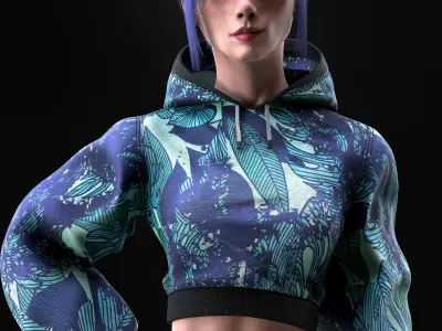 School Girl 2 - Game Ready Low-poly 3D model