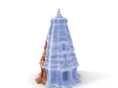 Ornate Temple Structure model pack Low-poly 3D model