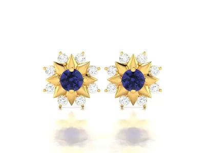 Women Diamond Earrings 3D print model