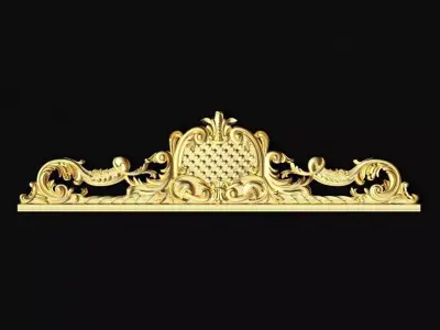 Central decor ornament for furniture 3D model 1040