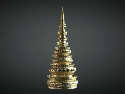 Fashion Headgear - Thailand Crown Low-poly 3D model