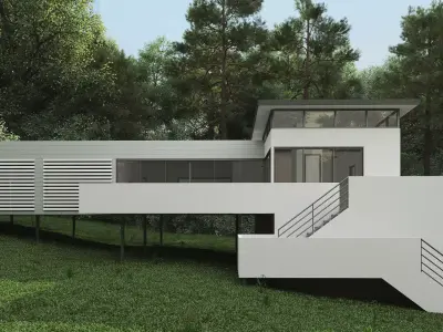 Haning Residential Villa Revit Model 3D model