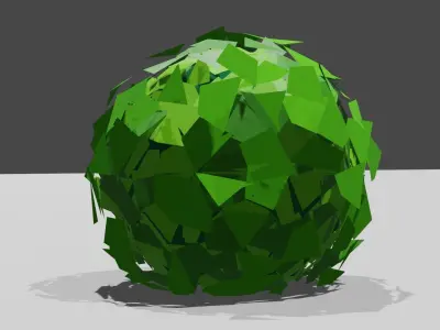 Stylized Low Poly Bush Free 3D model