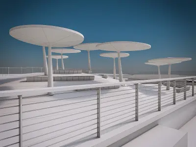 Skate park Low-poly 3D model