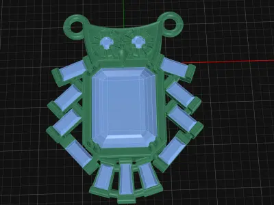 owl pendant 3D print model
